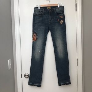 Driftwood Audrey Embroidered Flower Jeans